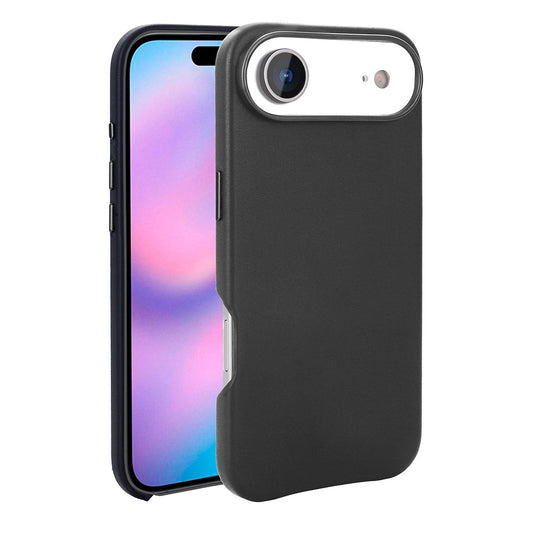 Apple iPhone 17 Air Kılıf M-safe Şarj Özellikli PU Deri Görünümlü Zore Kupra Kapak Siyah