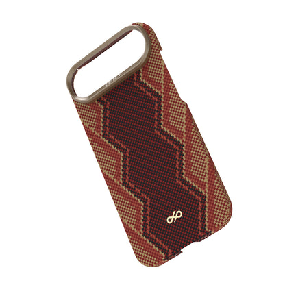 Apple iPhone 17 Air Kılıf M-safe Şarj Özellikli Raptic Aramid Skin Bionic Serisi Kapak Kırmızı