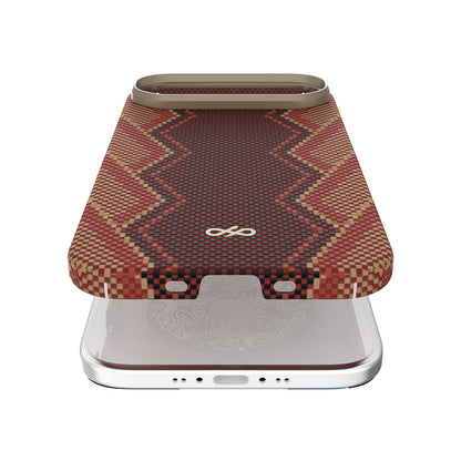 Apple iPhone 17 Air Kılıf M-safe Şarj Özellikli Raptic Aramid Skin Bionic Serisi Kapak Kırmızı