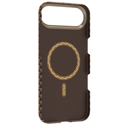 Apple iPhone 17 Air Kılıf M-safe Şarj Özellikli Raptic Aramid Skin Origin Serisi Kapak Kahverengi