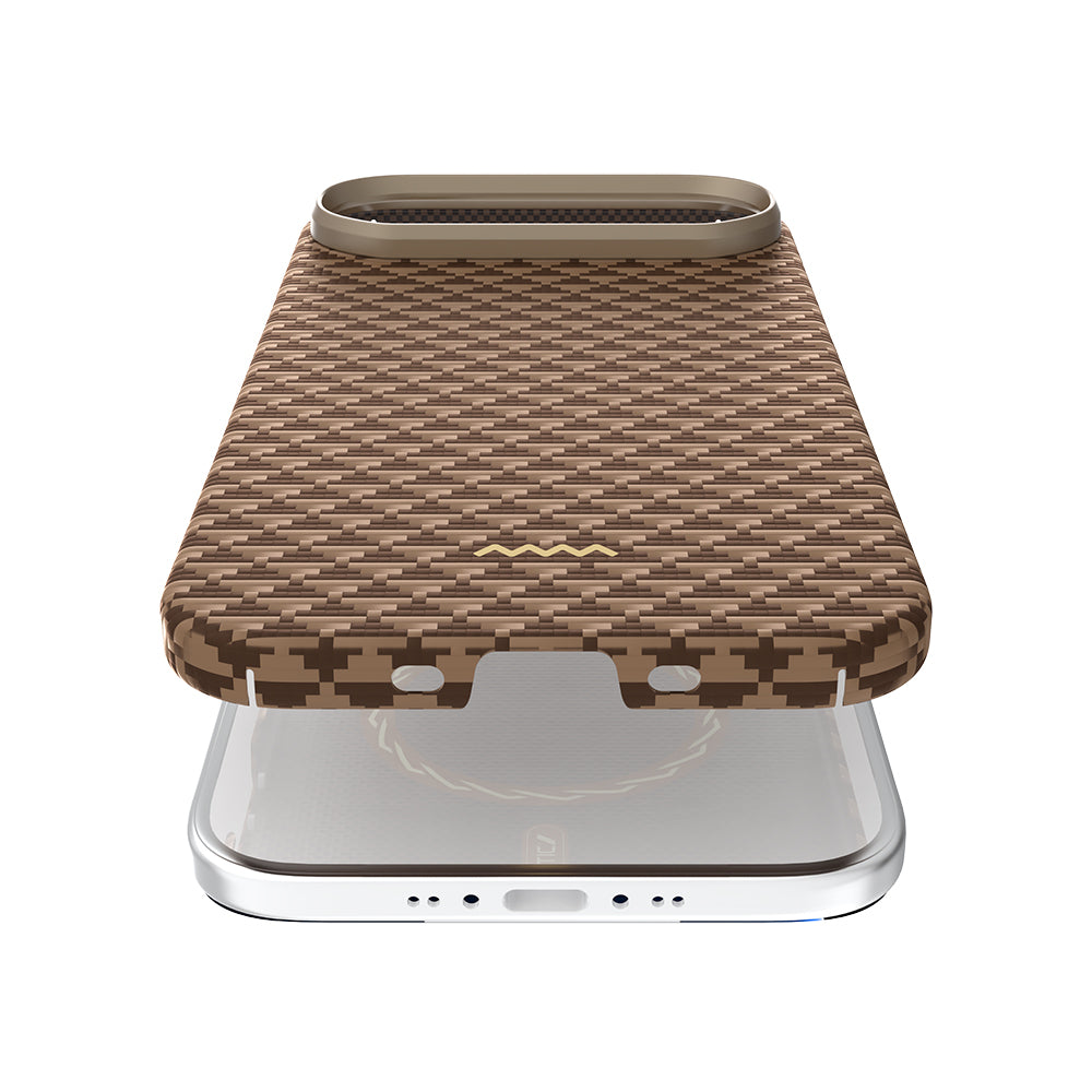 Apple iPhone 17 Air Kılıf M-safe Şarj Özellikli Raptic Aramid Skin Origin Serisi Kapak Kırmızı