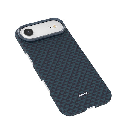 Apple iPhone 17 Air Kılıf M-safe Şarj Özellikli Raptic Aramid Skin Origin Serisi Kapak Lacivert