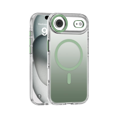 Apple iPhone 17 Air Kılıf M-safe Şarj Özellikli Sararmaya Karşı Dayanıklı Mutural Icesense Serisi Kapak Açık Yeşil