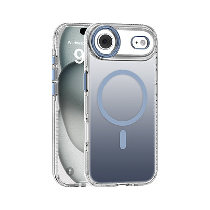 Apple iPhone 17 Air Kılıf M-safe Şarj Özellikli Sararmaya Karşı Dayanıklı Mutural Icesense Serisi Kapak Mavi