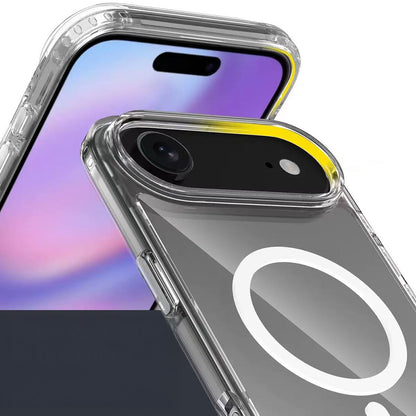 Apple iPhone 17 Air Kılıf M-safe Şarj Özellikli Şeffaf Sert PC Zore Embos Kapak Şeffaf