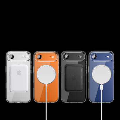 Apple iPhone 17 Air Kılıf M-safe Şarj Özellikli Transparan Sert PC Wlons Pita Kapak Şeffaf