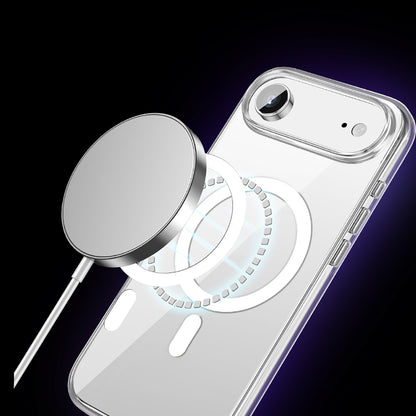 Apple iPhone 17 Air Kılıf M-safe Şarj Özellikli Transparan Sert PC Wlons Pita Kapak Şeffaf