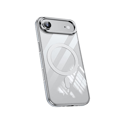 Apple iPhone 17 Air Kılıf M-safe Şarj Özellikli Wlons Standlı Efsane Kapak Gümüş