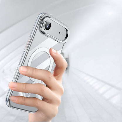 Apple iPhone 17 Air Kılıf M-safe Şarj Özellikli Wlons Standlı Efsane Kapak Turuncu