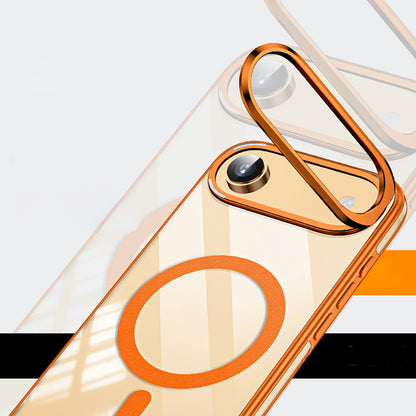 Apple iPhone 17 Air Kılıf M-safe Şarj Özellikli Wlons Standlı Efsane Kapak Siyah