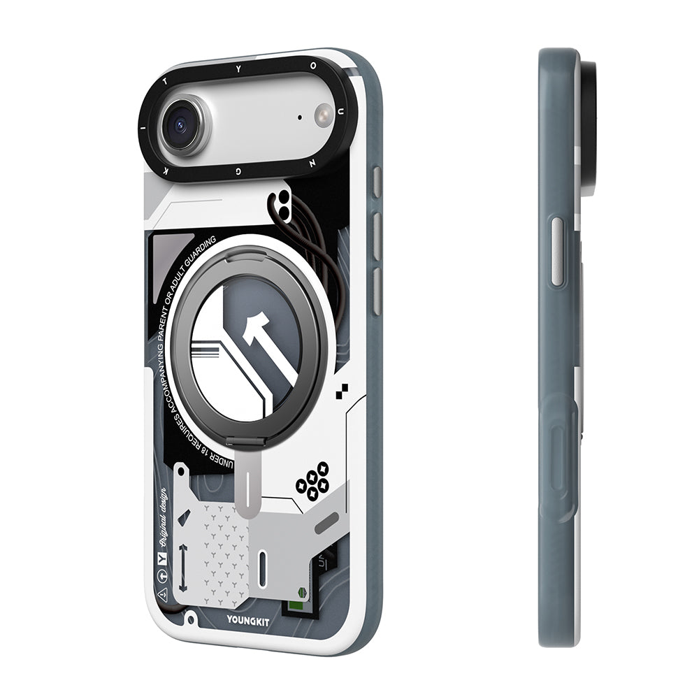 Apple iPhone 17 Air Kılıf M-safe Şarj Özellikli Youngkit Starship Serisi Kapak Siyah