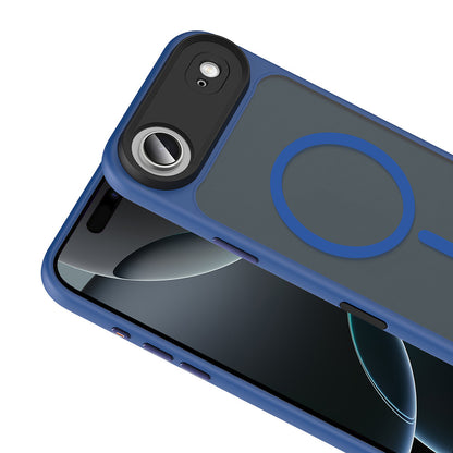 Apple iPhone 17 Air Kılıf Mat Arka Yüzey Wireless Şarj Özellikli Zore Flet M-safe Kapak Siyah