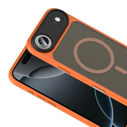 Apple iPhone 17 Air Kılıf Mat Arka Yüzey Wireless Şarj Özellikli Zore Flet M-safe Kapak Lacivert