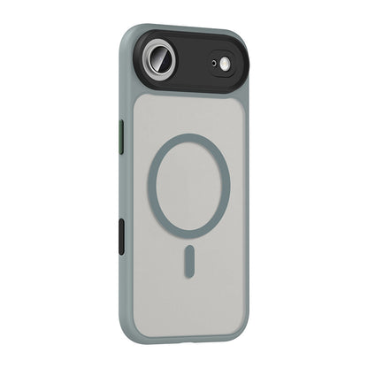 Apple iPhone 17 Air Kılıf Mat Arka Yüzey Wireless Şarj Özellikli Zore Flet M-safe Kapak Desert Titanyum