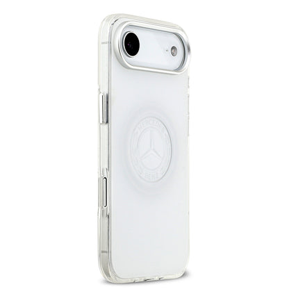 Apple iPhone 17 Air Kılıf Mercedes Benz Orjinal Lisanslı M-safe Şarj Özellikli Buzlu PC Nostaljik Yıldız Dizayn Kapak Beyaz