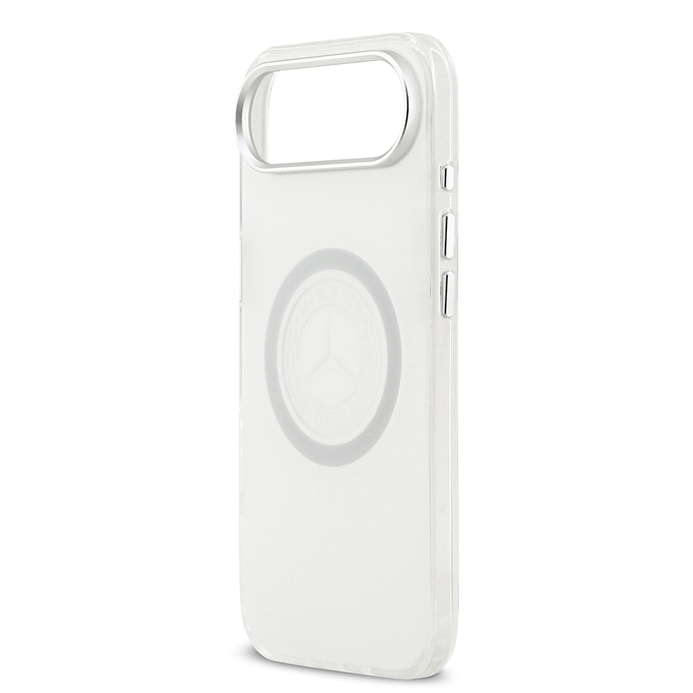 Apple iPhone 17 Air Kılıf Mercedes Benz Orjinal Lisanslı M-safe Şarj Özellikli Buzlu PC Nostaljik Yıldız Dizayn Kapak Siyah