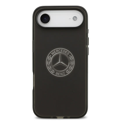 Apple iPhone 17 Air Kılıf Mercedes Benz Orjinal Lisanslı M-safe Şarj Özellikli Buzlu PC Nostaljik Yıldız Dizayn Kapak Siyah