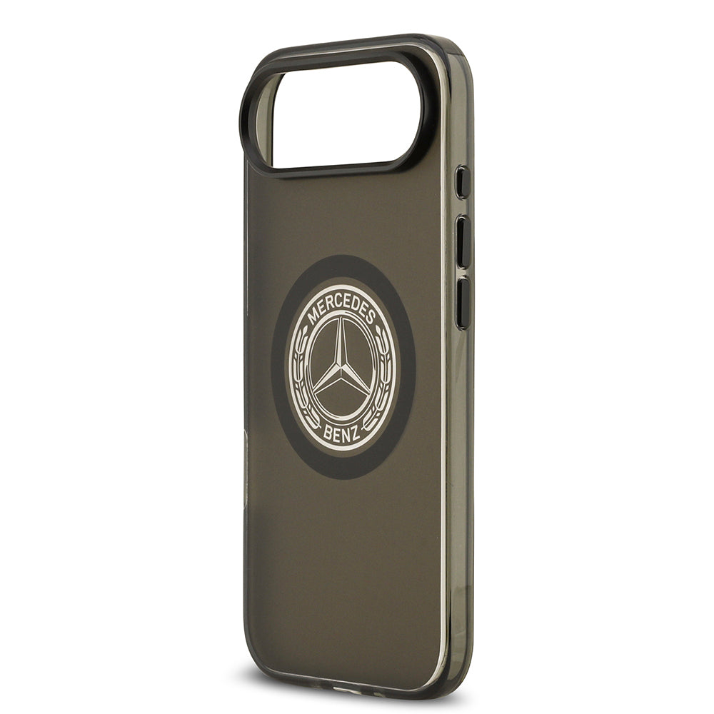 Apple iPhone 17 Air Kılıf Mercedes Benz Orjinal Lisanslı M-safe Şarj Özellikli Buzlu PC Nostaljik Yıldız Dizayn Kapak Siyah