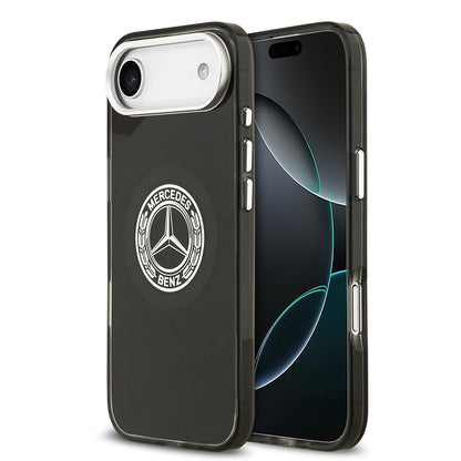 Apple iPhone 17 Air Kılıf Mercedes Benz Orjinal Lisanslı M-safe Şarj Özellikli Çift Katmanlı PC Nostaljik Yıldız Dizayn Kapak Gri