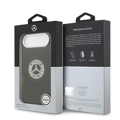 Apple iPhone 17 Air Kılıf Mercedes Benz Orjinal Lisanslı M-safe Şarj Özellikli Çift Katmanlı PC Nostaljik Yıldız Dizayn Kapak Gri