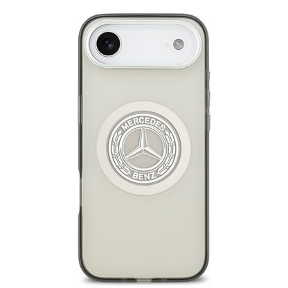 Apple iPhone 17 Air Kılıf Mercedes Benz Orjinal Lisanslı M-safe Şarj Özellikli Çift Katmanlı PC Nostaljik Yıldız Dizayn Kapak Gri