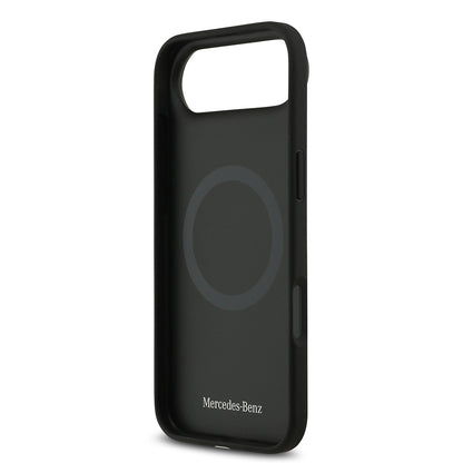 Apple iPhone 17 Air Kılıf Mercedes Benz Orjinal Lisanslı M-safe Şarj Özellikli Hakiki Deri Nostaljik Yıldız Dizayn Kapak Kahverengi