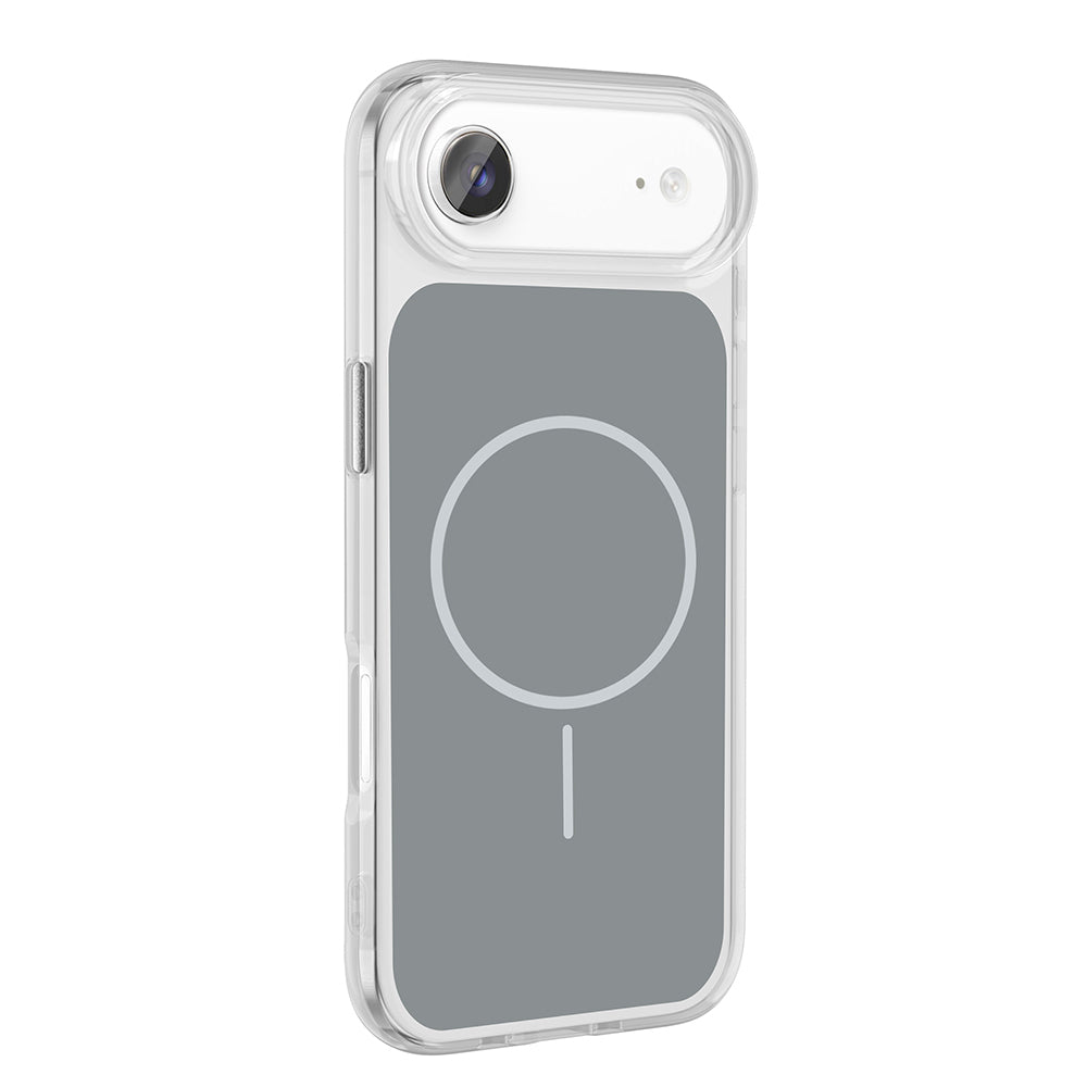 Apple iPhone 17 Air Kılıf Metal Buton Tasarımlı Zore İkonik Sert Silikon Kapak Mavi