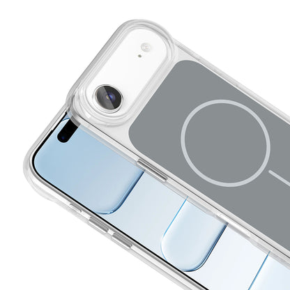 Apple iPhone 17 Air Kılıf Metal Buton Tasarımlı Zore İkonik Sert Silikon Kapak Turuncu