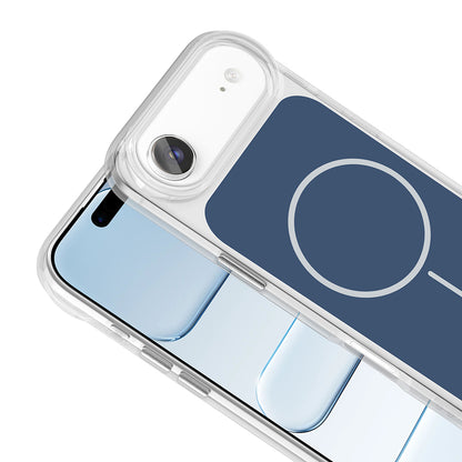 Apple iPhone 17 Air Kılıf Metal Buton Tasarımlı Zore İkonik Sert Silikon Kapak Turuncu