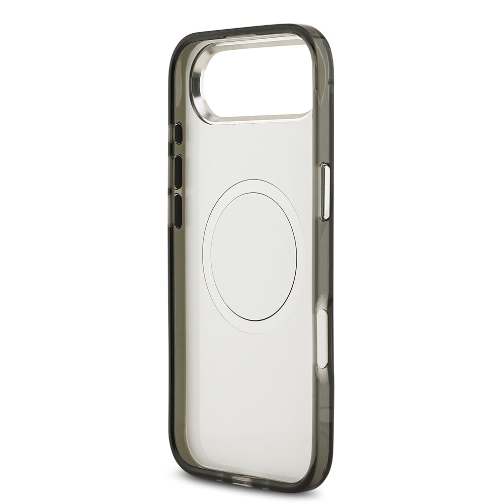 Apple iPhone 17 Air Kılıf Orjinal Lisanslı M-safe Şarj Özellikli Karl Lagerfeld IML Baskılı Monogram Dizayn Kapak Siyah