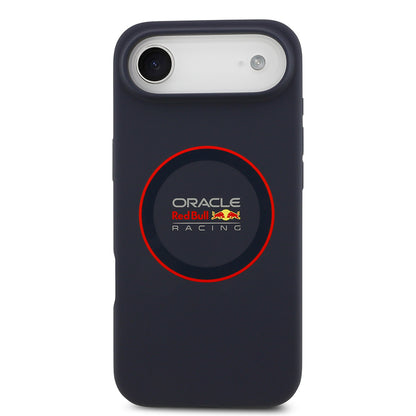 Apple iPhone 17 Air Kılıf Redbull Orjinal Lisanslı M-safe Şarj Özellikli Kırmızı Halka ve Logo Silikon Kapak Lacivert