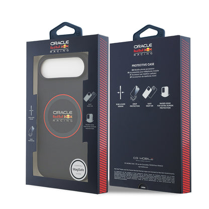 Apple iPhone 17 Air Kılıf Redbull Orjinal Lisanslı M-safe Şarj Özellikli Kırmızı Halka ve Logo Silikon Kapak Lacivert