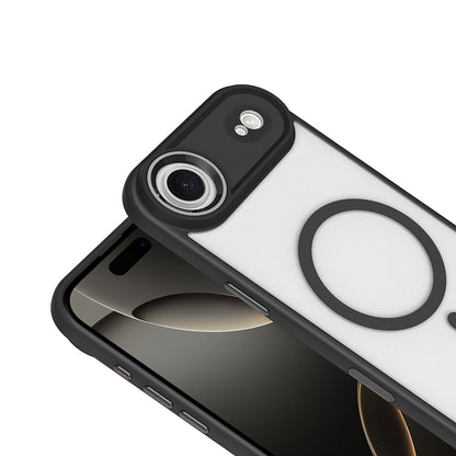 Apple iPhone 17 Air Kılıf Wireless Şarj Özellikli Zore Krom M-safe Silikon Kapak Turuncu