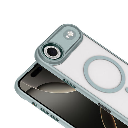 Apple iPhone 17 Air Kılıf Wireless Şarj Özellikli Zore Krom M-safe Silikon Kapak Desert Gold