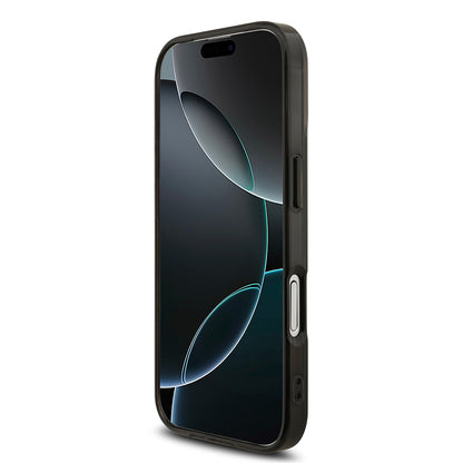 Apple iPhone 17 Kılıf AMG Orjinal Lisanslı Çift Katmanlı Büyük Logolu Petek Desenli Kapak Siyah