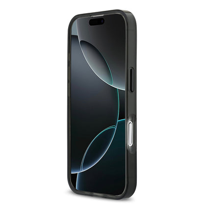 Apple iPhone 17 Kılıf BMW Orjinal Lisanslı M-safe Şarj Özellikli Metal Kamera Butonlu Yatay Şeritli M Dizayn Kapak Gümüş