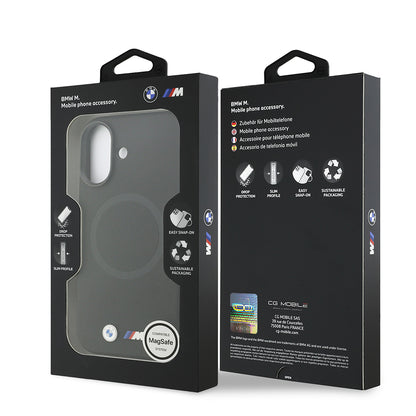 Apple iPhone 17 Kılıf BMW Orjinal Lisanslı M-safe Şarj Özellikli Metal Logolu Delikli M Dizayn Deri Kapak Siyah