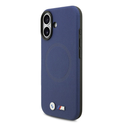 Apple iPhone 17 Kılıf BMW Orjinal Lisanslı M-safe Şarj Özellikli Metal Logolu Delikli M Dizayn Deri Kapak Kırmızı