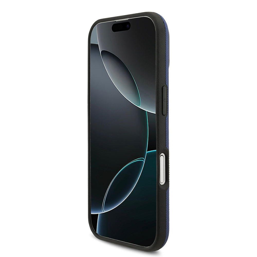 Apple iPhone 17 Kılıf BMW Orjinal Lisanslı M-safe Şarj Özellikli Metal Logolu Delikli M Dizayn Deri Kapak Füme