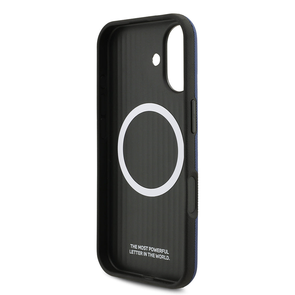 Apple iPhone 17 Kılıf BMW Orjinal Lisanslı M-safe Şarj Özellikli Metal Logolu Delikli M Dizayn Deri Kapak Kırmızı