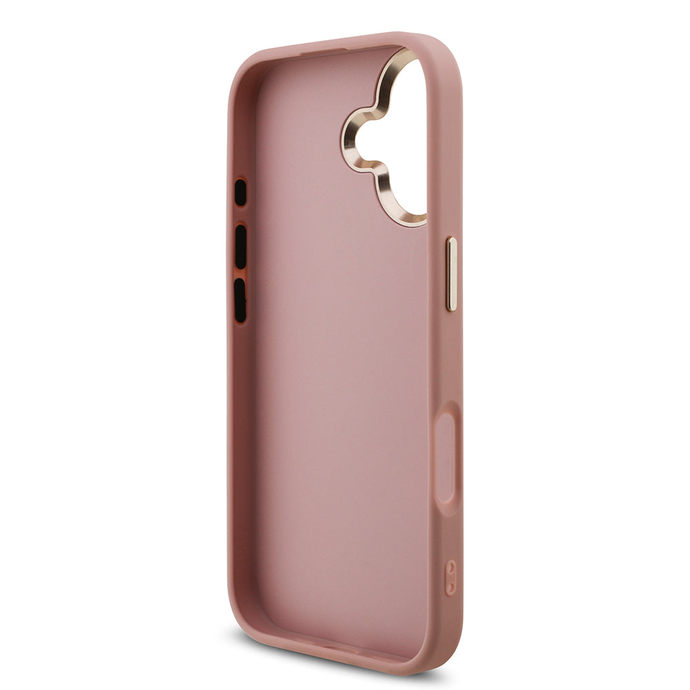 Apple iPhone 17 Kılıf Guess Orjinal Lisanslı 4G Büyük Metal Kamera Çerçeveli ve Logolu Glitter Kapak Siyah