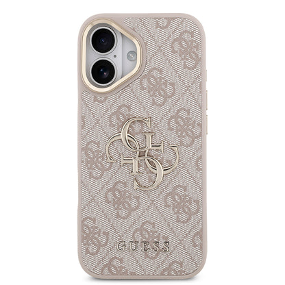 Apple iPhone 17 Kılıf Guess Orjinal Lisanslı 4G Büyük Metal Logolu Kalın Askılı Kapak Siyah