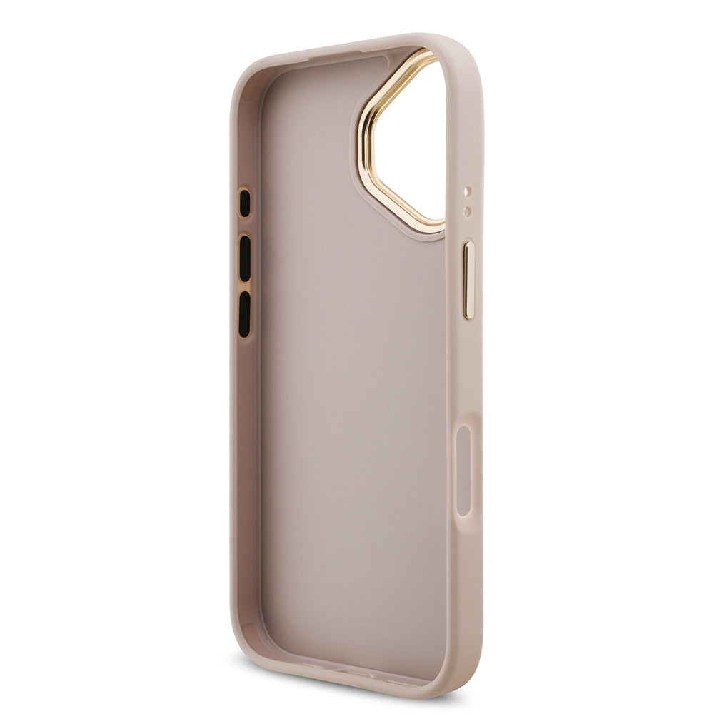 Apple iPhone 17 Kılıf Guess Orjinal Lisanslı 4G Büyük Metal Logolu Kalın Askılı Kapak Siyah