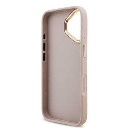 Apple iPhone 17 Kılıf Guess Orjinal Lisanslı 4G Büyük Metal Logolu Kalın Askılı Kapak Siyah