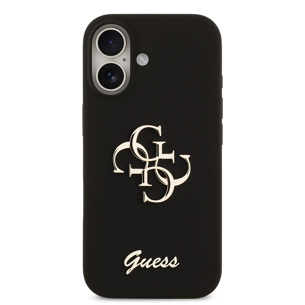 Apple iPhone 17 Kılıf Guess Orjinal Lisanslı Grained Yazı Logolu Kapak Pembe