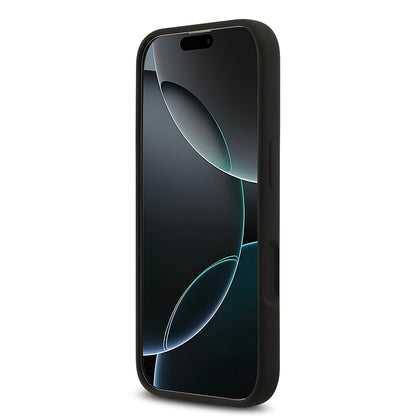 Apple iPhone 17 Kılıf Guess Orjinal Lisanslı Grained Yazı Logolu Kapak Yeşil