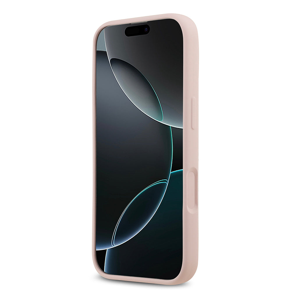 Apple iPhone 17 Kılıf Guess Orjinal Lisanslı Grained Yazı Logolu Kapak Kahverengi