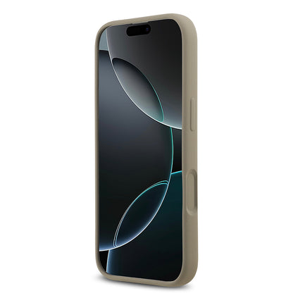 Apple iPhone 17 Kılıf Guess Orjinal Lisanslı Grained Yazı Logolu Kapak Pembe