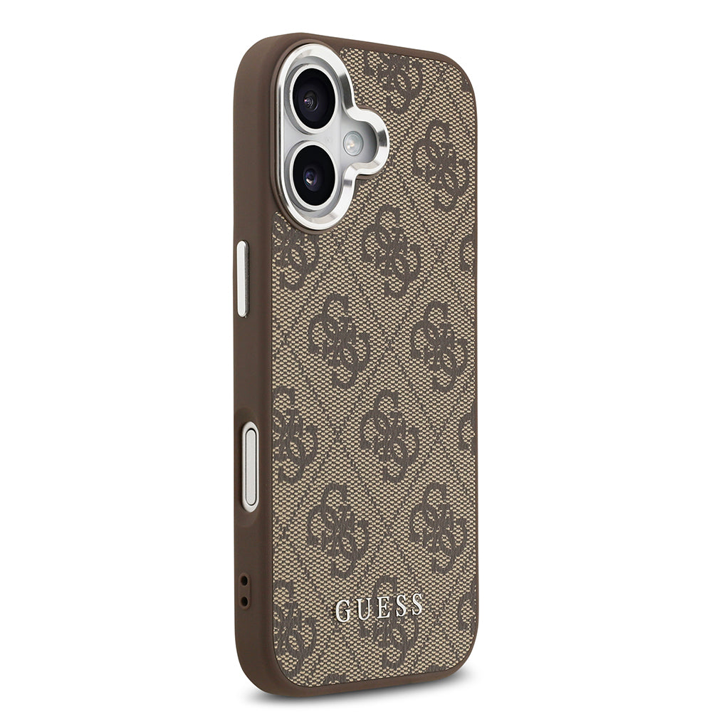 Apple iPhone 17 Kılıf Guess Orjinal Lisanslı M-safe Şarj Özellikli 4G Klasik Yazı Logolu Kapak Siyah