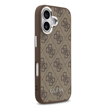 Apple iPhone 17 Kılıf Guess Orjinal Lisanslı M-safe Şarj Özellikli 4G Klasik Yazı Logolu Kapak Siyah